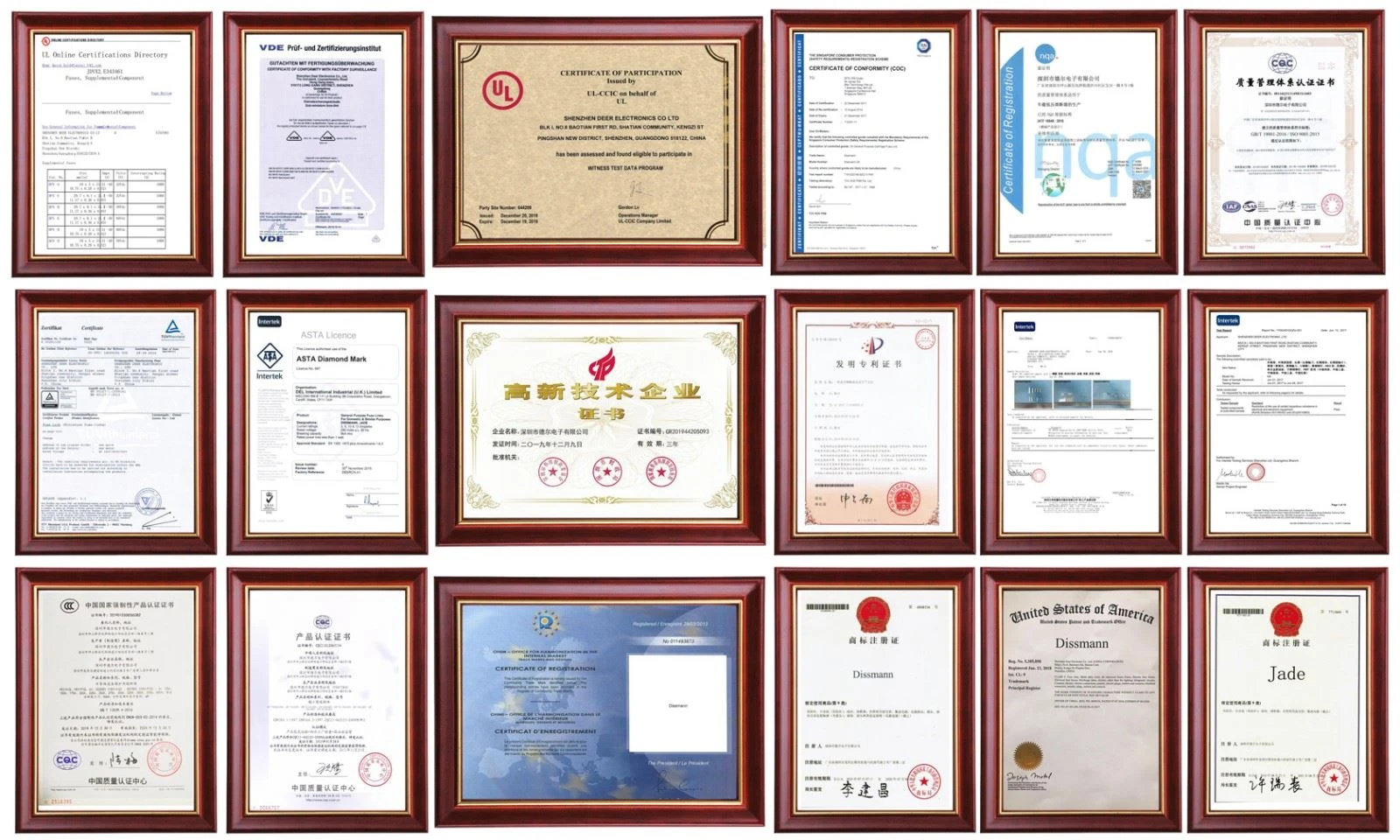 Dissmann Fuse Certifications Dissmann Fuse Certifications